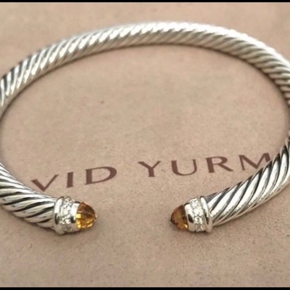 David Yurman Citrine and Diamond Cable 5mm - Picture 1 of 3